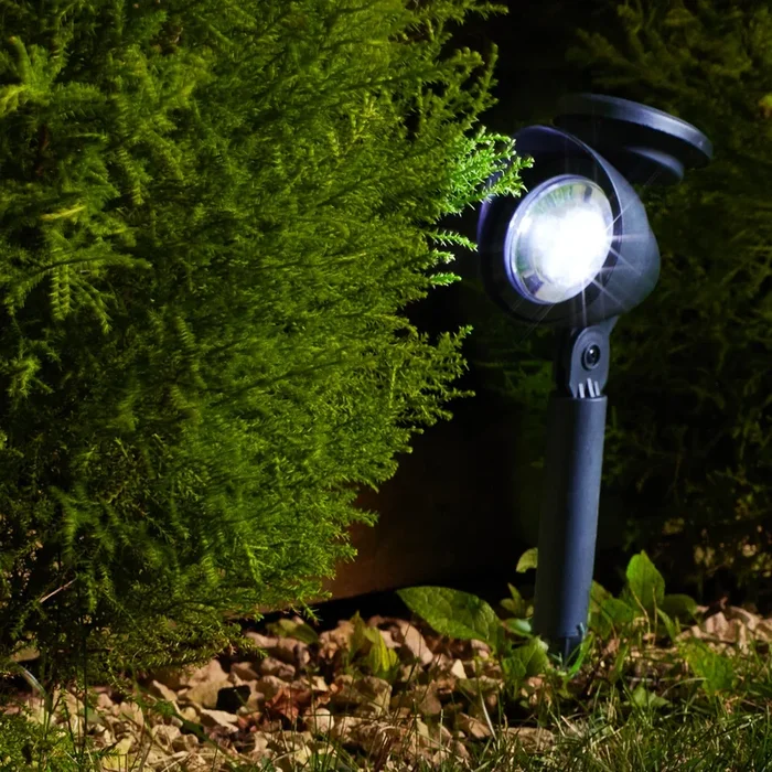 Foco LED solar con pica Prima, juego de 4, IP44