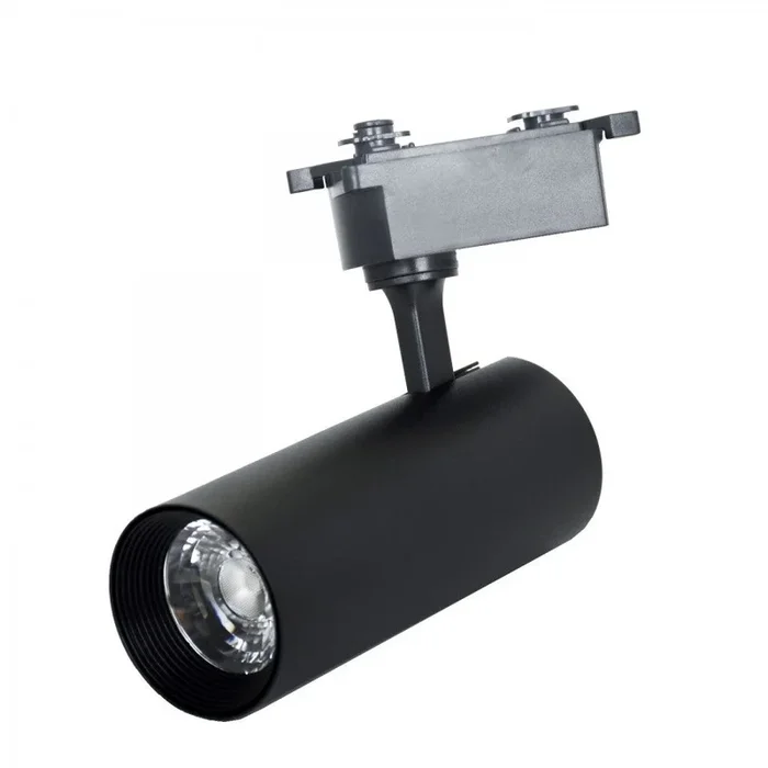 foco para rail aluminio color negro serie line pro x2 9cm