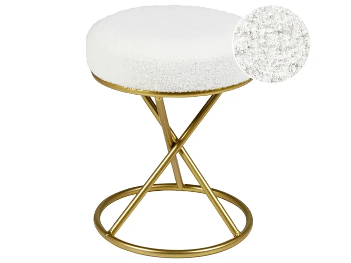 Footstool PRESHO Boucle Off-White