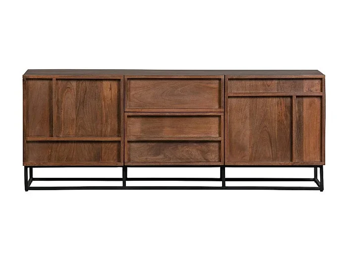 FORREST – Soporte de TV de madera marrón oscuro L 140