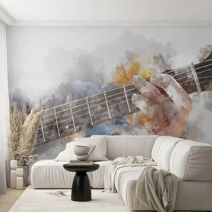 Fotomural Standard Eco – Poesía entre las cuerdas – Música, Guitarra, Gráficos – 400×280 cm