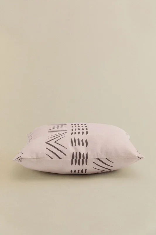 Funda Cojín Cuadrada en Algodón (60x60cm) Yojary Style Beige Lino – SKLUM