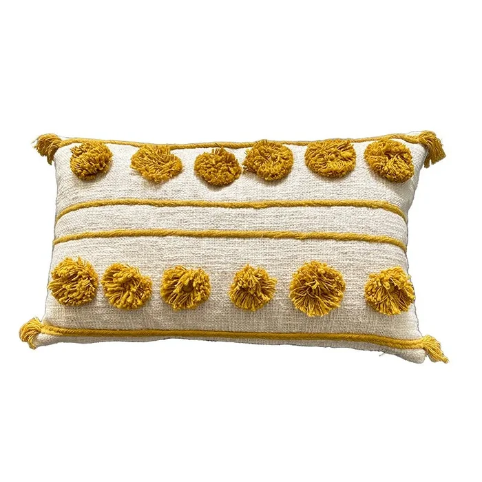 Funda de cojín de algodón Nanti 30×50 Mostaza