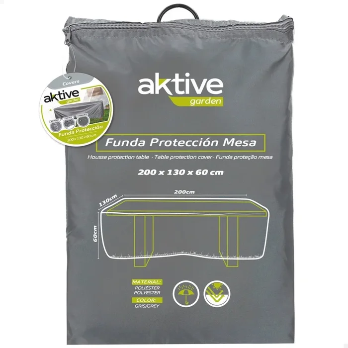 Funda protección mesa jardín 200x130x60 cm Aktive Garden
