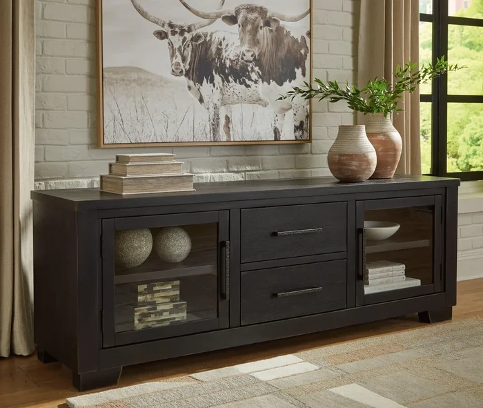 Galliden Black 80″ TV Stand