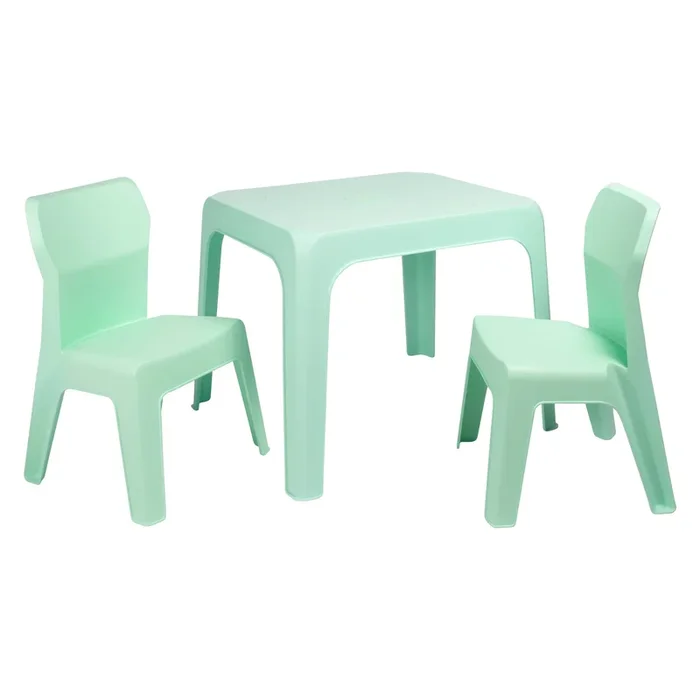 Garbar jan set 2+1 infantil silla-mesa interior, exterior aquamint