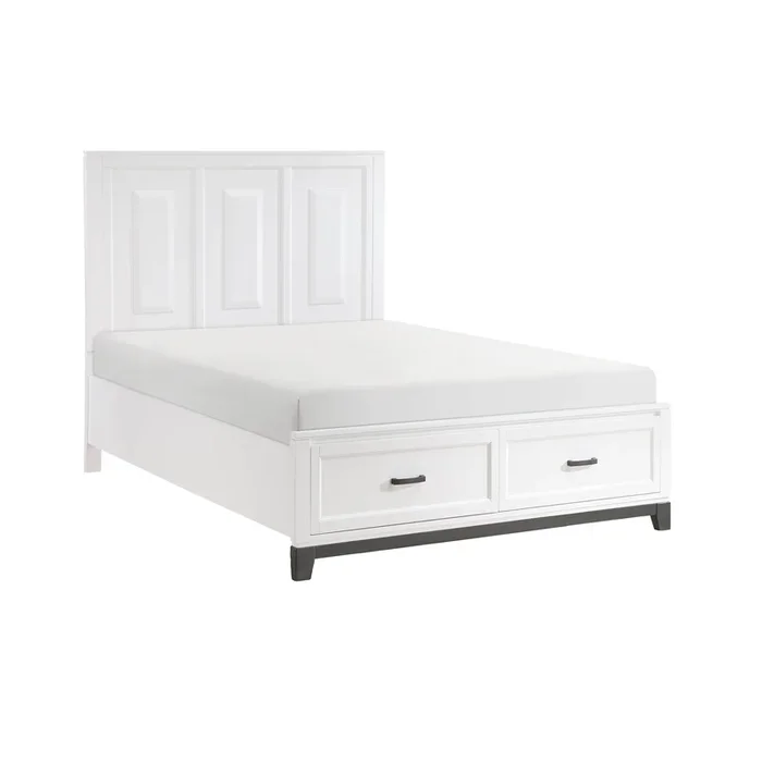Garretson White Queen Storage Platform Bed
