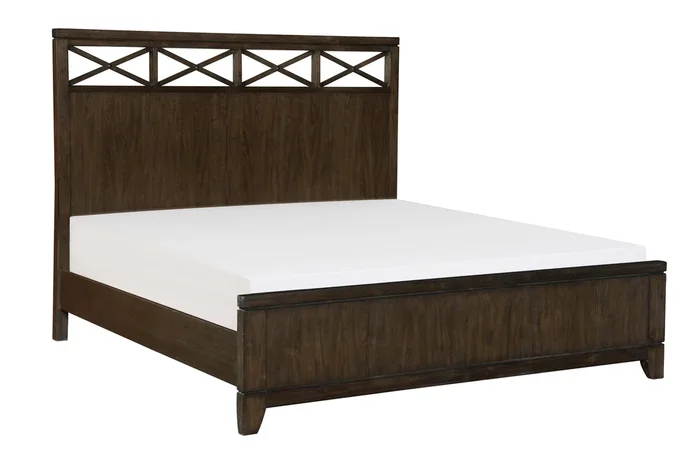 Griggs Dark Brown Queen Panel Bed