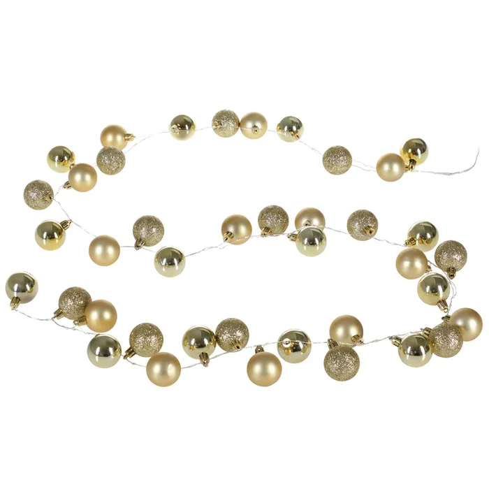Guirnalda de luces dorado 2m 40 LEDs bolas