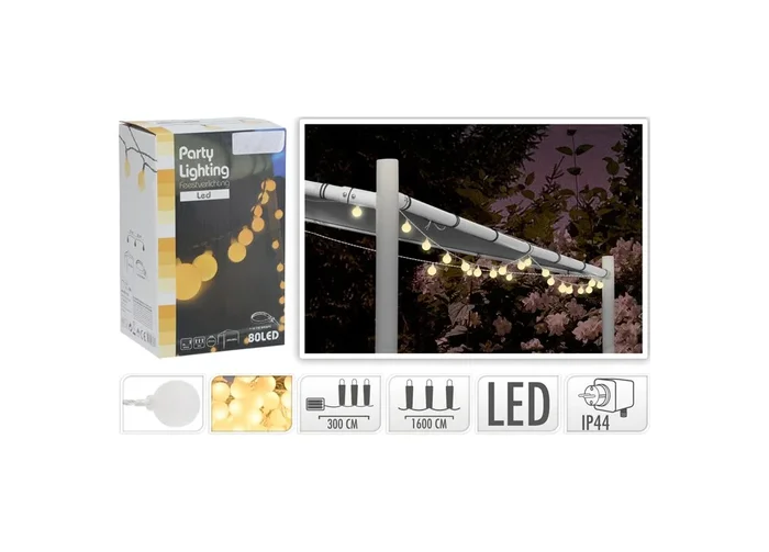 Guirnalda de luces led BOLITAS 16 metros
