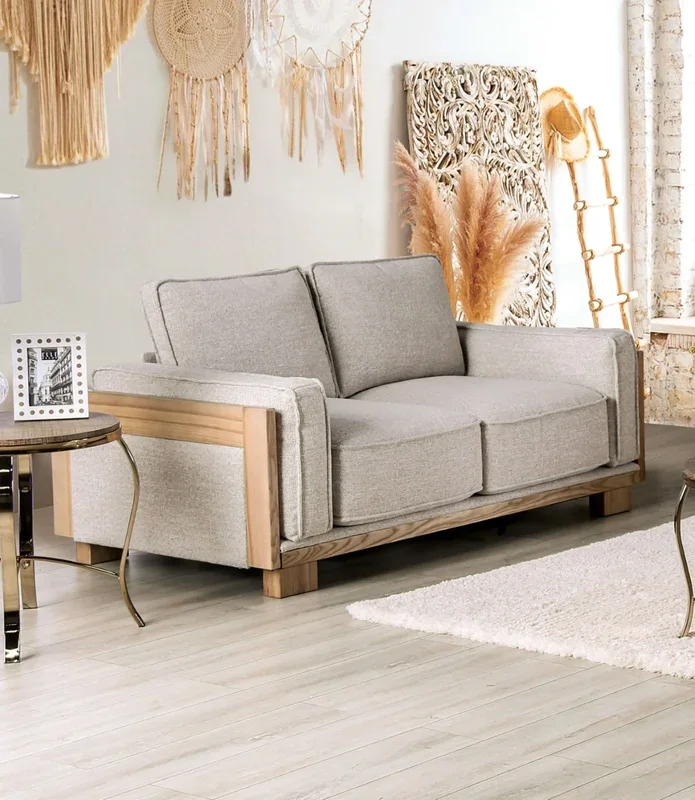 Harstad Light Brown/Natural Loveseat