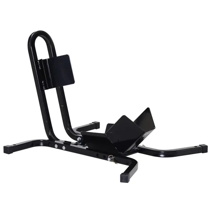 HOMCOM Caballete de Moto Delantera, Soporte para Rueda Delantera de Moto Ajustable en 3 Niveles de Metal Robusto, para Ruedas ∅43, 48, 53 cm, Negro