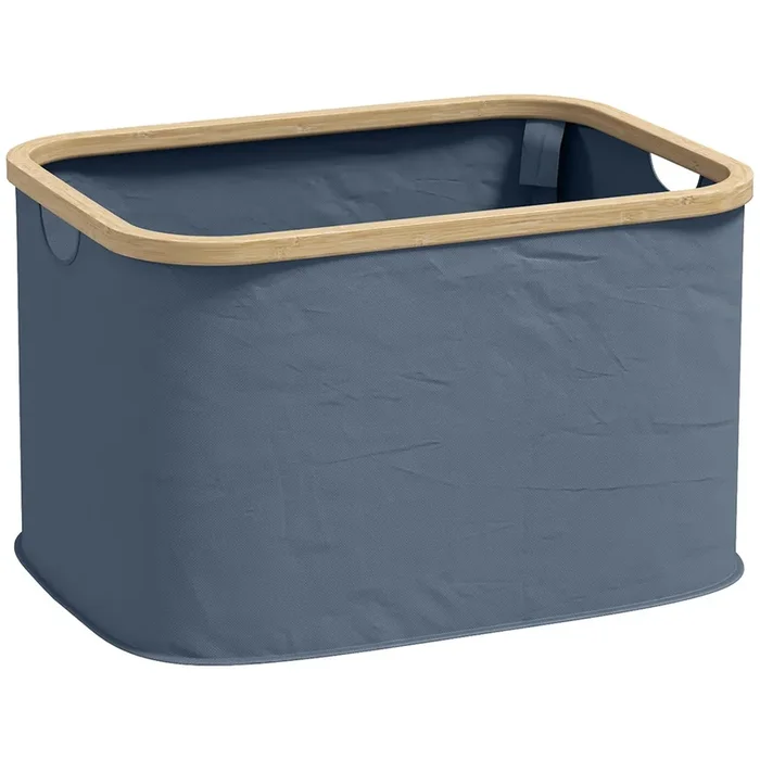 HOMCOM Cesto para Ropa Sucia Plegable Cesto de la Ropa Sucia 36 L con Asas para Baño Dormitorio Lavadero 44,3×33,3×26,5 cm Gris