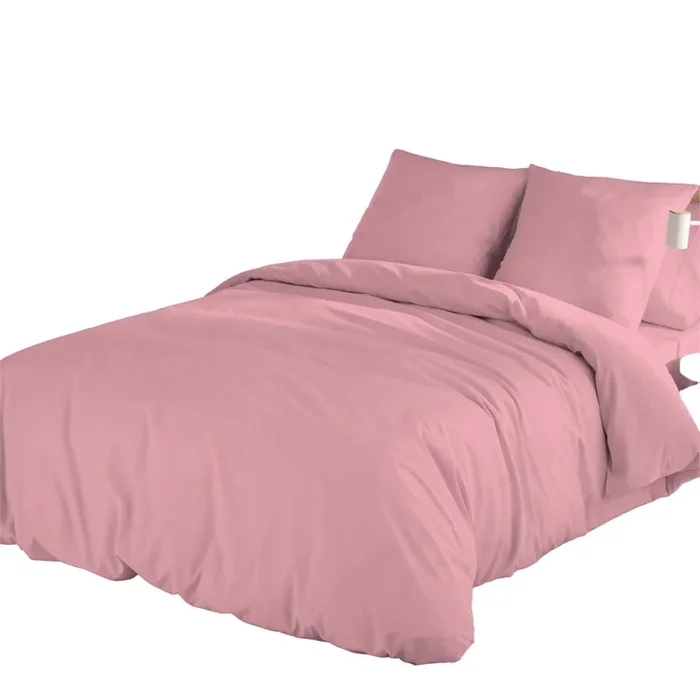 ICEHOME – Funda Nórdica Lisa 2 Piezas Cama 135 – Microfibra Poliéster – Fabricado en España – ROSA VIEJO