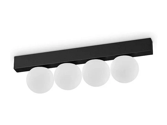 Ideal Lux PING PONG Plafón Globo 4 Luces Negro 1000Lm 3000K