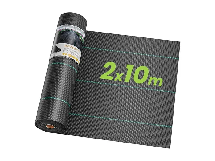 Imagine la membrana de control para invernaderos – Lienzo anti -bad de hierba 100 g/m² – agua permeable en agua – 2x10m
