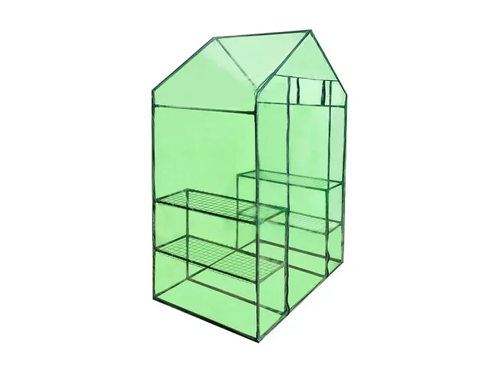 Invernadero de carpa para plantas flores y verduras con 4 estantes verde 02_0044481