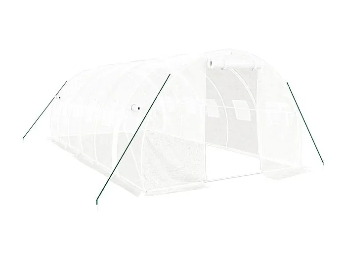 Invernadero de carpa para plantas flores y verduras con estructura de acero 18 m² 6 x 3 x 2 m color blanco 02_0044553