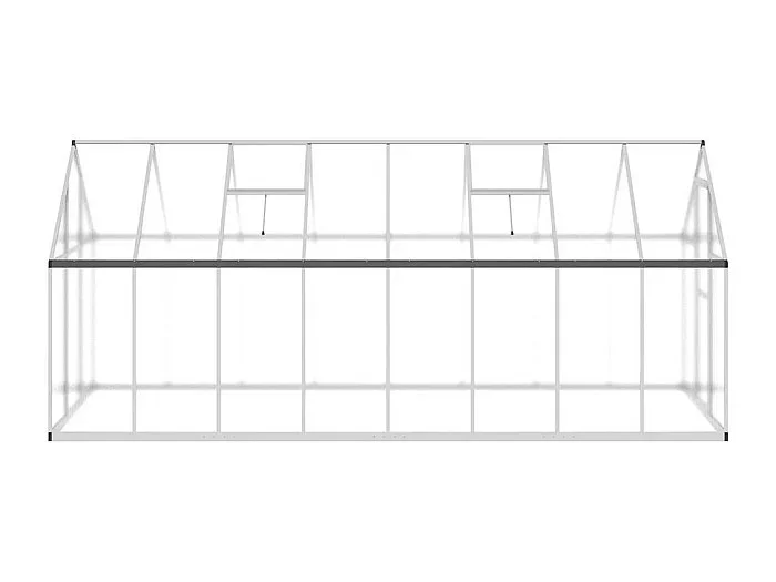 Invernadero de carpa para plantas flores y verduras con estructura de base plateada 445 x 169 x 195 cm aluminio Plata 02_0044525