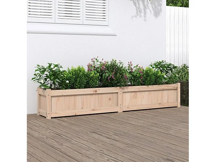 Jardinera 180x31x31 cm madera maciza de pino