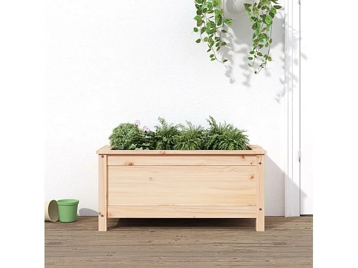 Jardinera 82,5x40x39 cm madera maciza de pino
