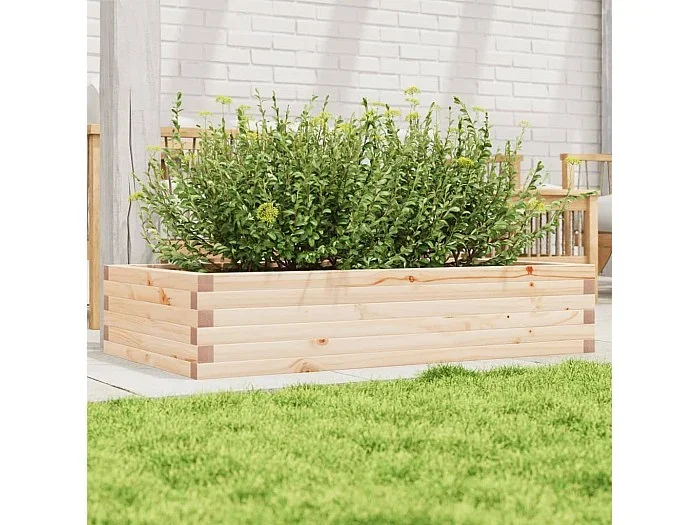Jardinera de madera maciza de pino 110x60x23 cm ES195404