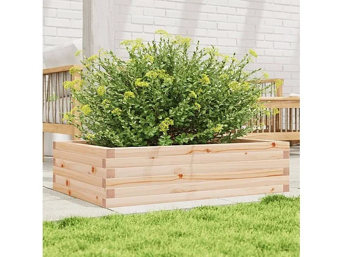 Jardinera de madera maciza de pino 90x60x23 cm ES687442