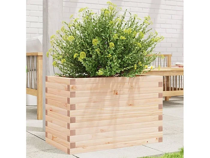 Jardinera madera maciza de pino 70x40x45,5 cm ES503496