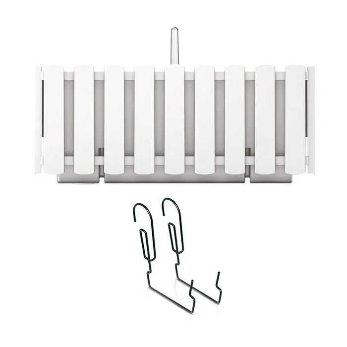 Jardinera para balcón BOARDEE FENCYCASE W, dimensiones (mm) 380x180x162, color Blanco