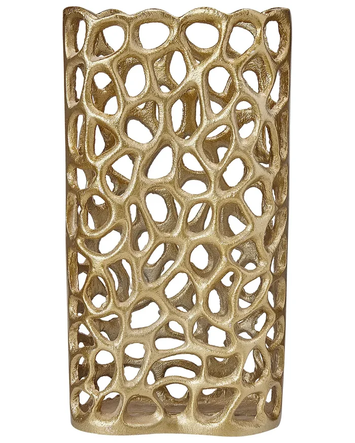 Jarrón decorativo SANCHI Metal 33 cm Dorado