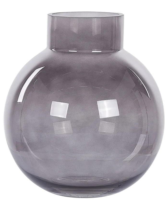 Jarrón para flores POLYDROSOS Vidrio 22 cm Gris