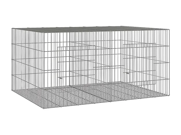 Jaula para conejos 2 paneles hierro galvanizado 110x79x54 cm ES879101