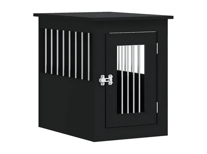 Jaula para perros madera de ingeniería negro 45x62x59 cm ES997137