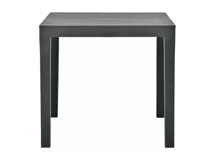 Jean-Fabrice Mesa de jardín de plástico gris antracita 78x78x72 cm