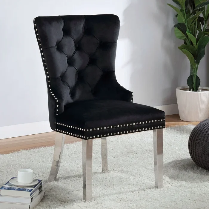 Jewett Black Wingback Chair