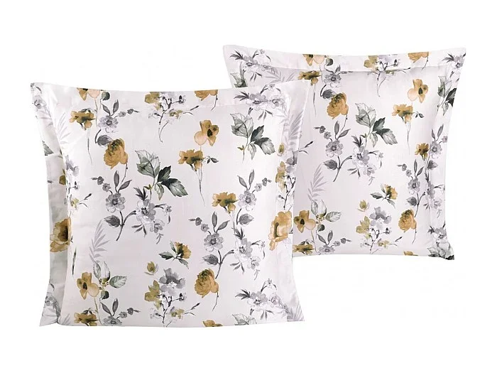 Juego de 2 fundas de almohada satén de algodón «Septembre»