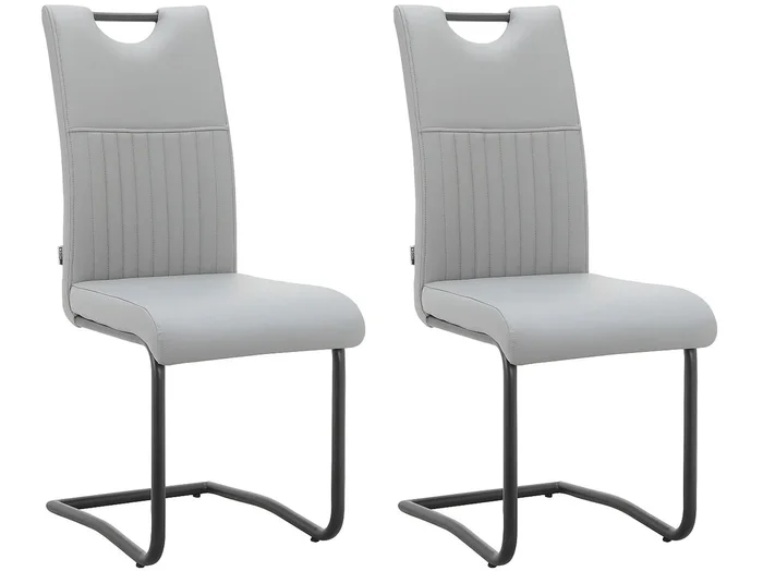 Juego de 2 sillas de comedor Sakai gris