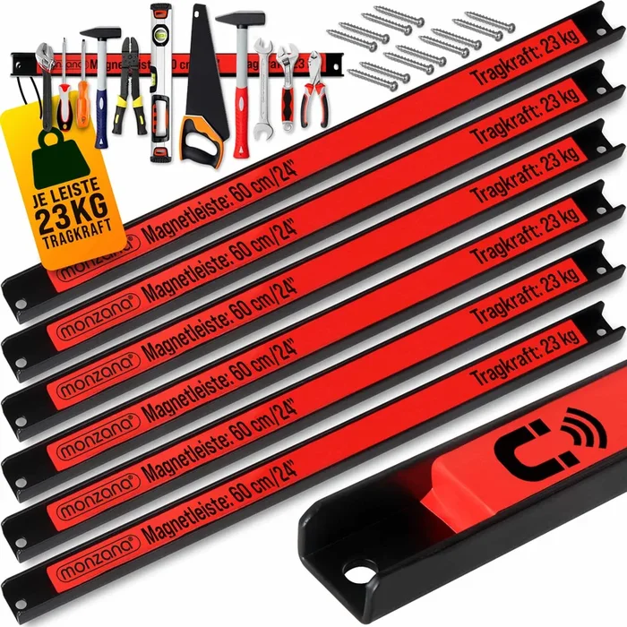 Juego de 6 bandas magnéticas de 60 cm incl material de montaje