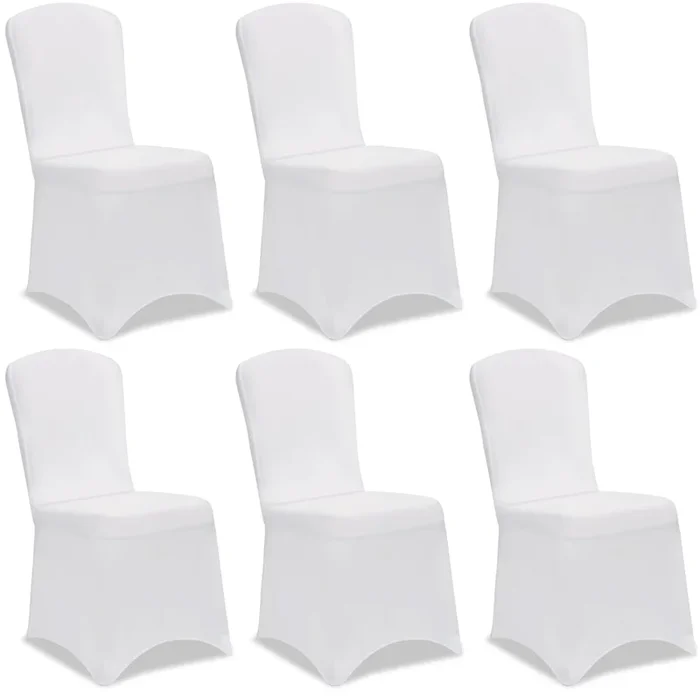 Juego de 6 fundas blancas para sillas