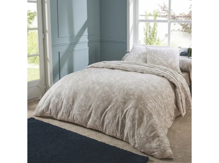 Juego de cama de franela con estampado floral 240 x 220 cm