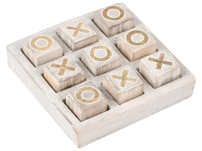 Juego de tres en raya ASJUT Madera de mango Beige