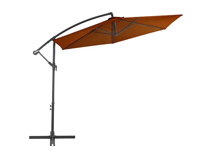 Kristine Marie Sombrilla jardín voladiza con palo de aluminio terracota 300 cm