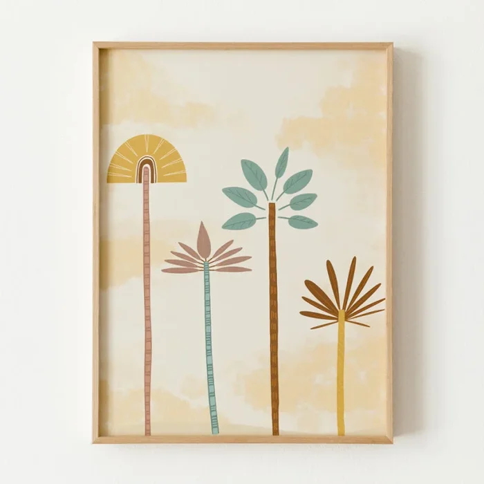 Lámina Palmtrees Beige – Kenay Home
