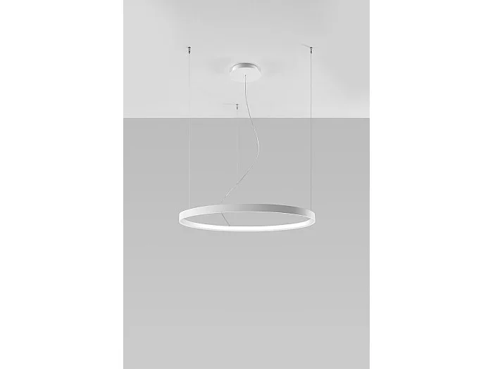 Lampada a sospensione circolare a LED integrata bianca 78cm 3000K Lámpara Colgante Circular LED Integrada Blanca 78cm 3000K
