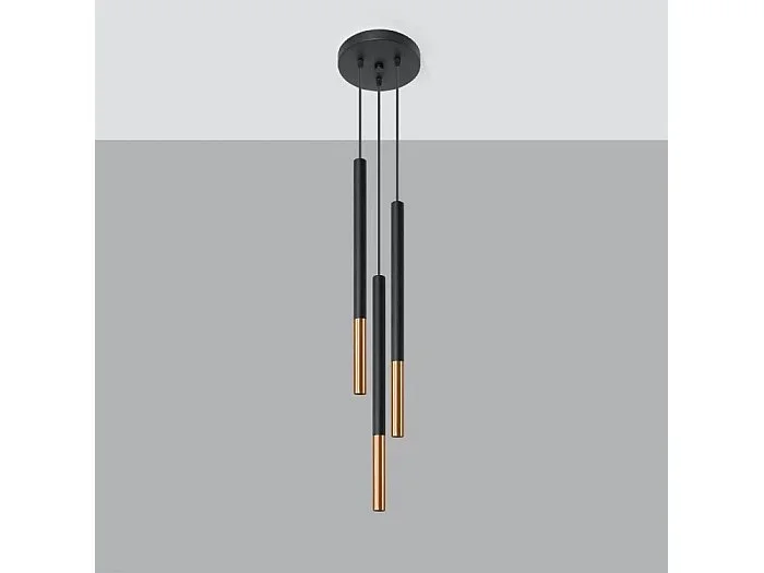 Lampadario a sospensione Cluster Drop Nero, Rame G9 Lámpara colgante Cluster Drop Negro, Cobre G9