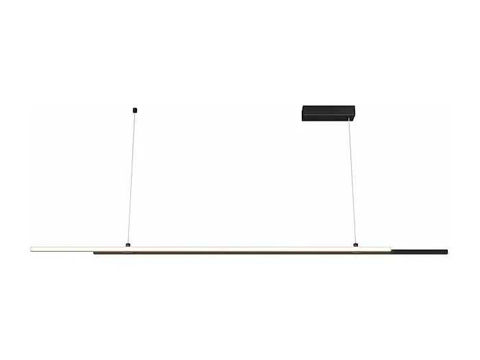 Lampadario A Sospensione Moderno Halo Alluminio Nero 2 Luci Led 48W