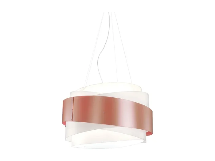 Lampadario Moderno Bea Polilux ® Rame E Metallo Cromo 5 Luci E27 D80Cm