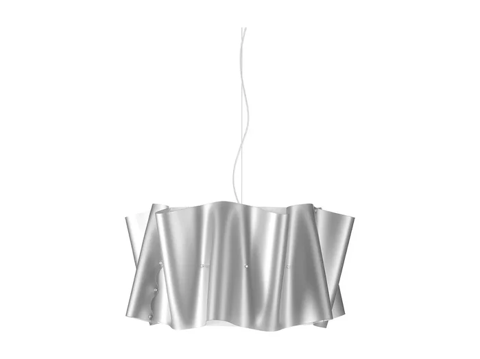 Lampadario Moderno Folio Polilux ® Argento E Metallo Cromo 3 Luci E27