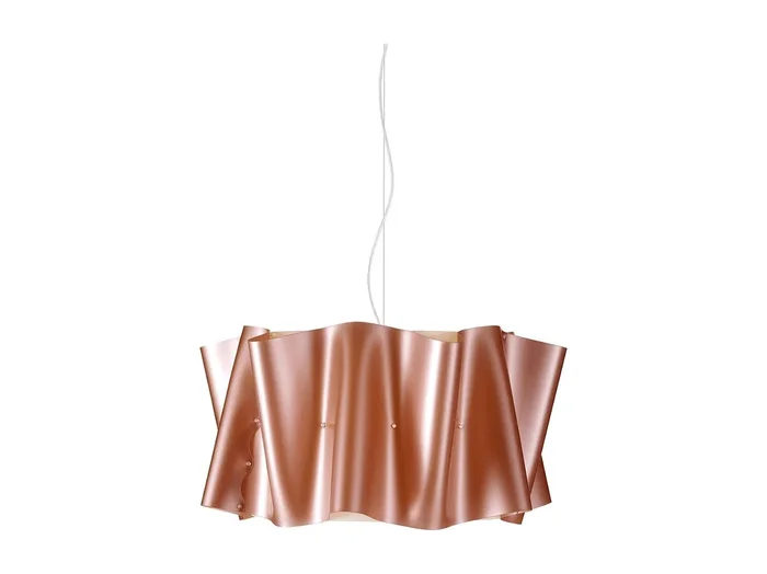 Lampadario Moderno Folio Polilux ® Rame E Metallo Cromo 5 Luci E27