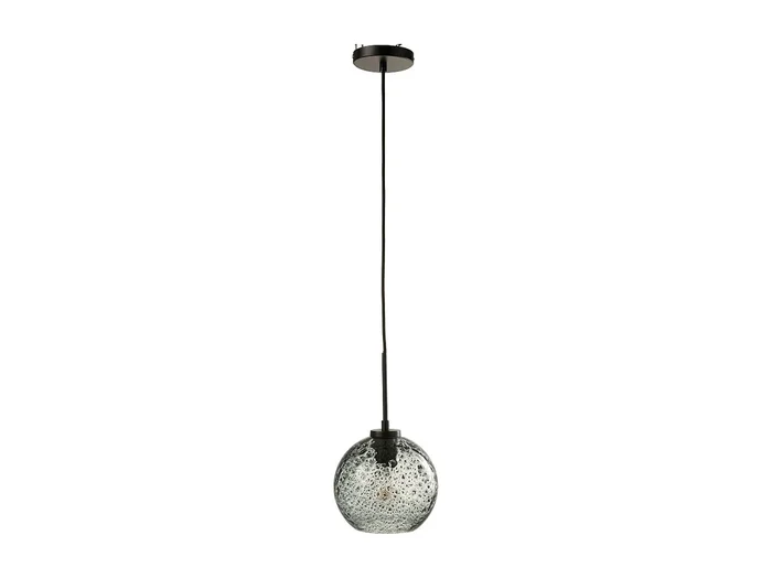Lámpara colgante bola pequeña lunares cristal gris Haza – Lote de 2